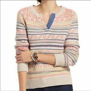 Anthropologie Fiets Voor 2 Orange Mott Sweater S